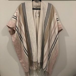 LOFT striped poncho, NWT